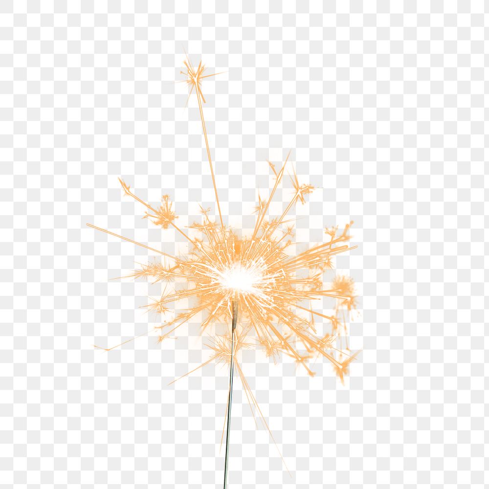 Burning sparkler design element