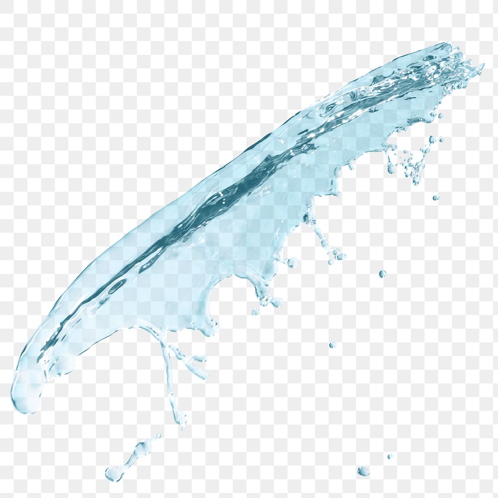 Blue water splash design element