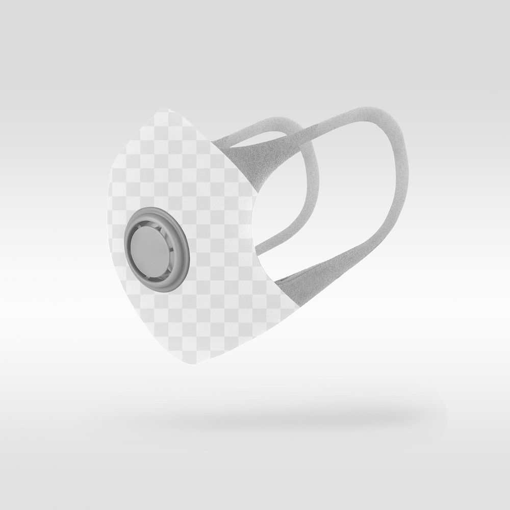 Gray foam mask with valve | Free PNG - rawpixel