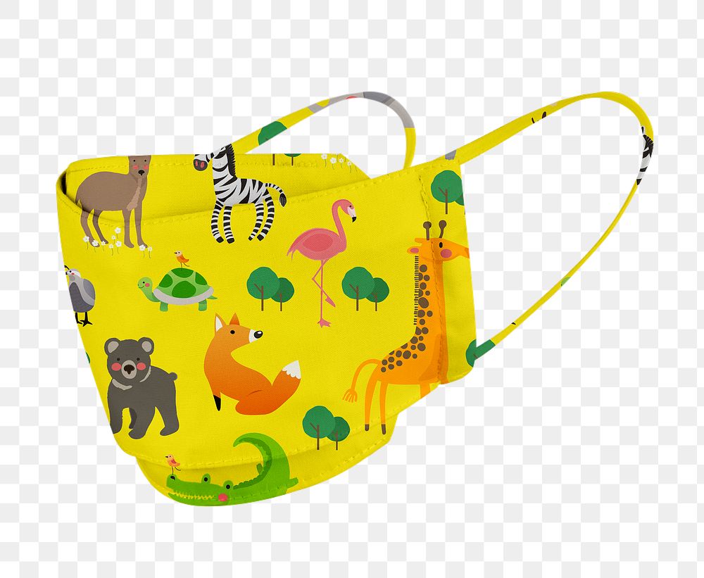 Animal graphic fabric mask design Free PNG Sticker rawpixel