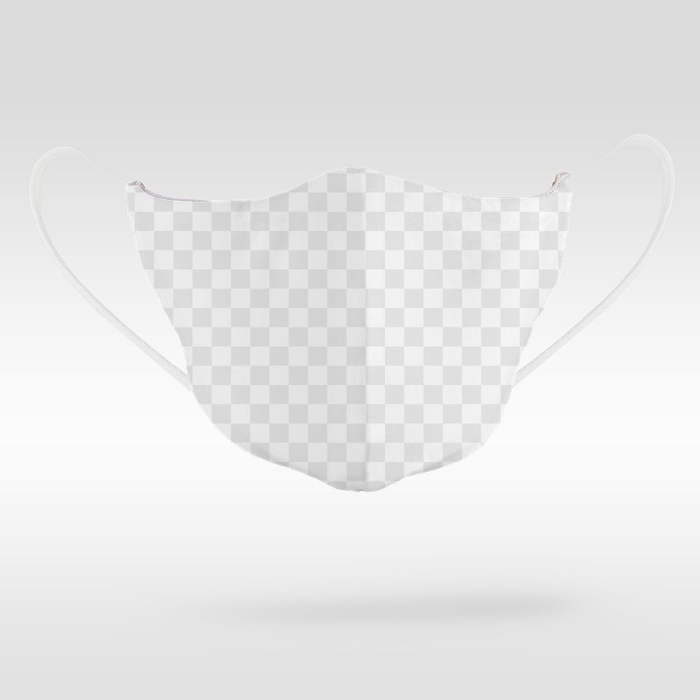 Fabric face mask mockup | Free PNG Sticker - rawpixel