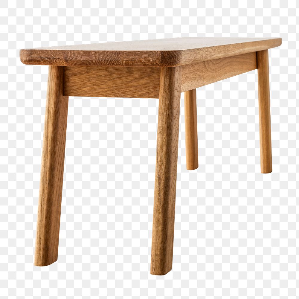 Brown wooden table design element