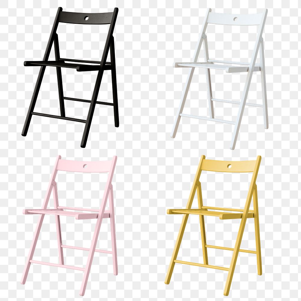 Set of modern chairs design element