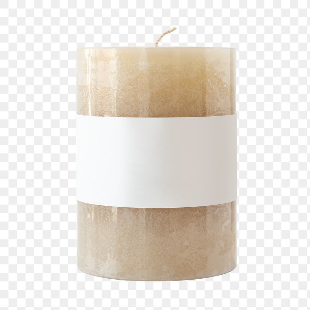 Beige pillar candle bulk design element