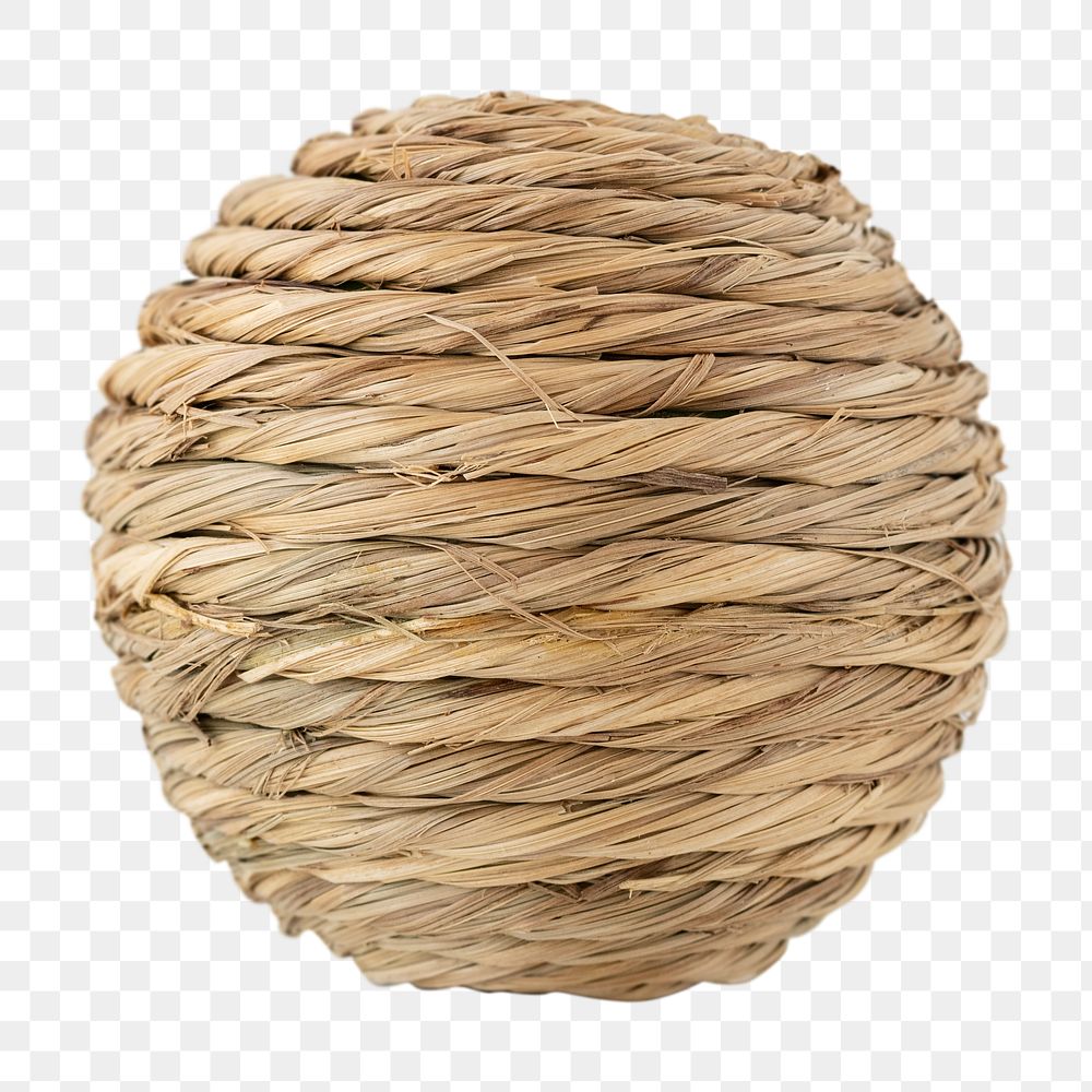 Ornamental natural color rattan ball