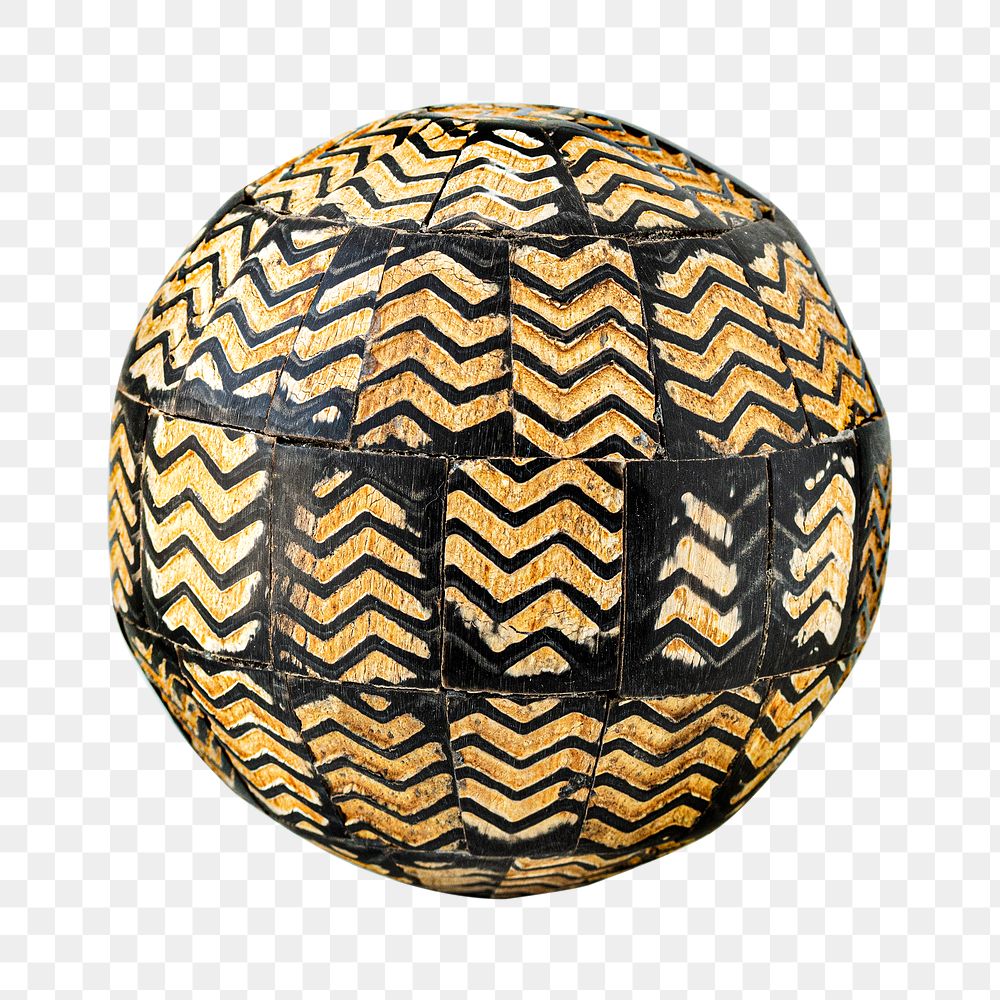 Wood patterned decorative ball design element