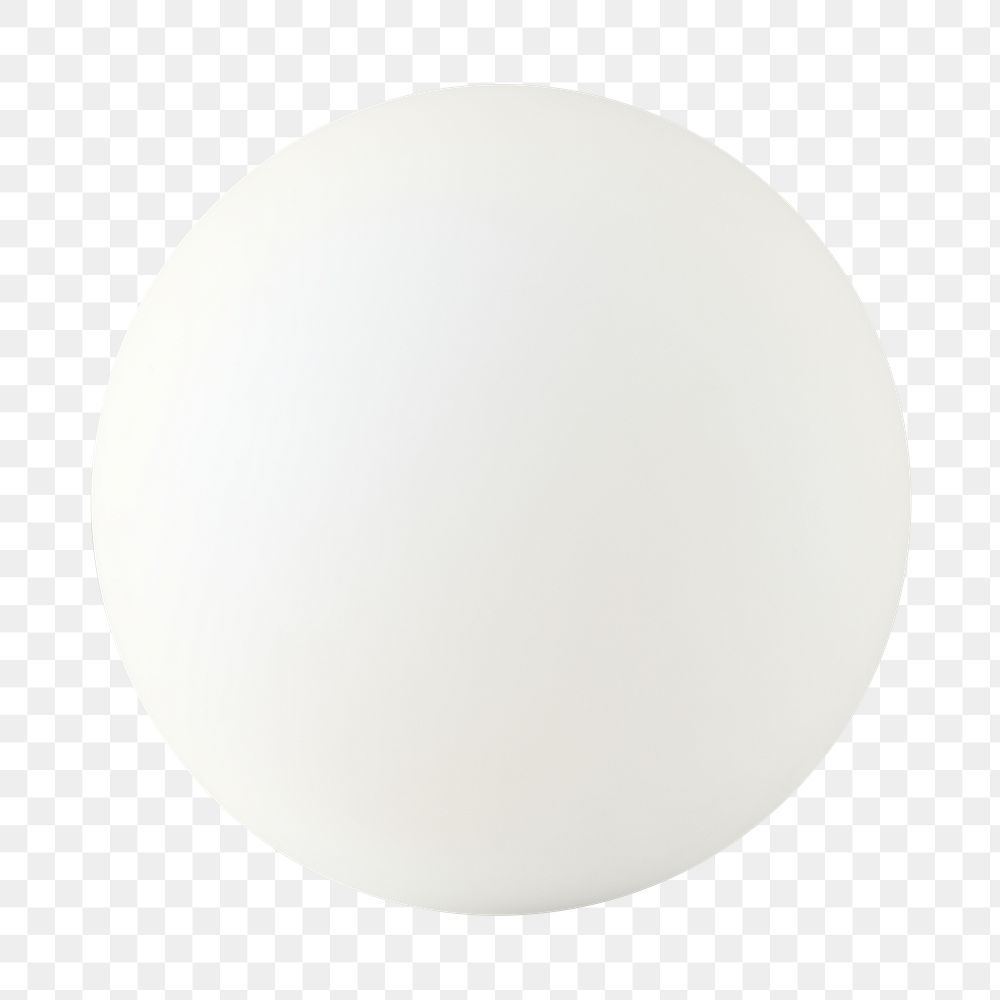 Minimal white decorative ball design element