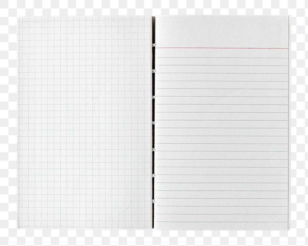 White grid and lined notebook design element