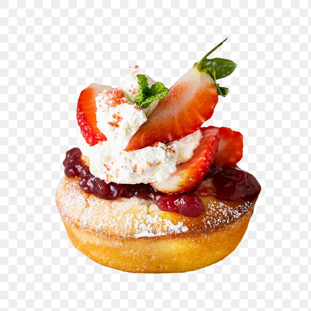 Png mini strawberry shortcake dessert
