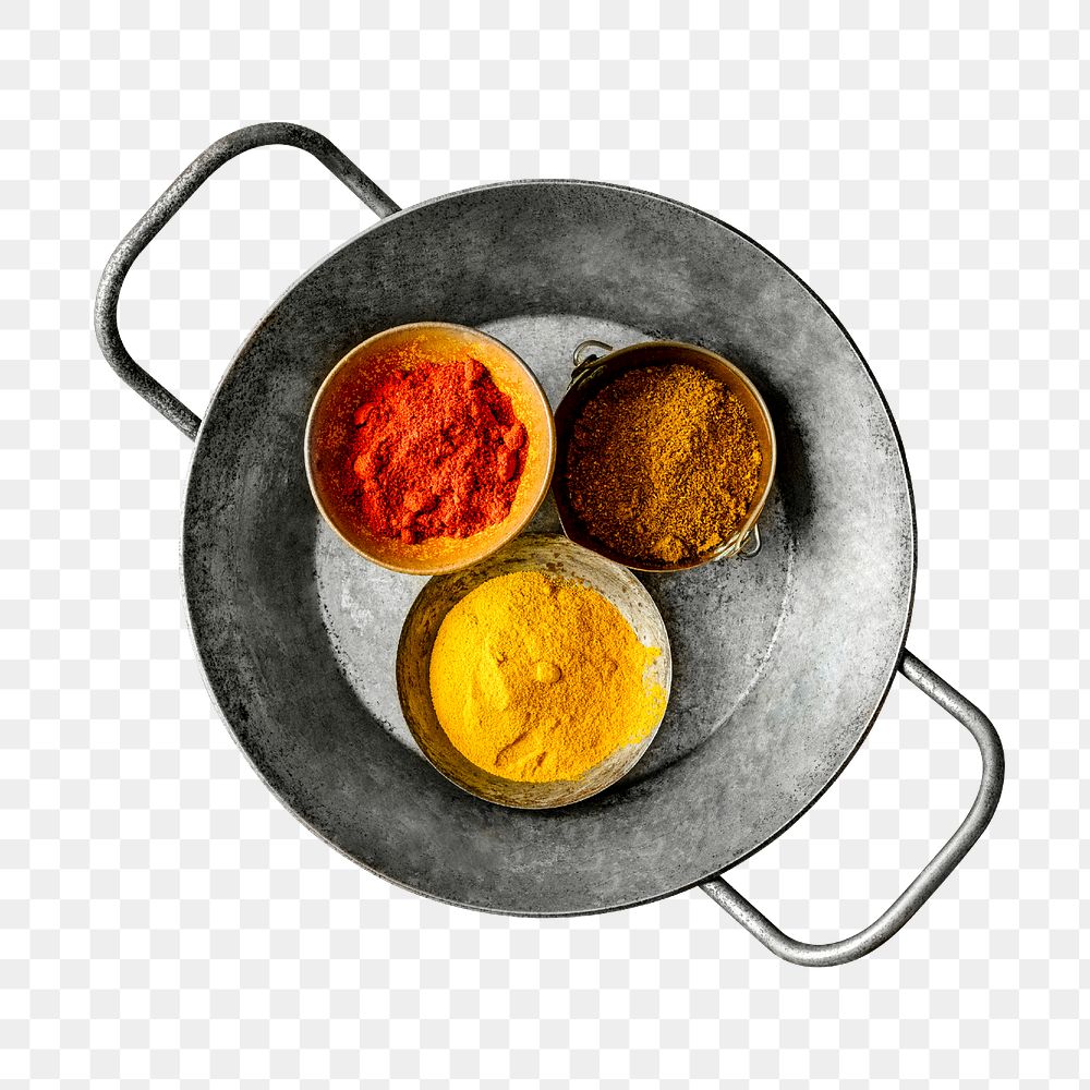 Png Indian spices sticker, food photography, transparent background
