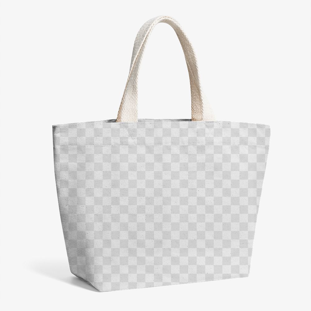 Png tote bag transparent mockup