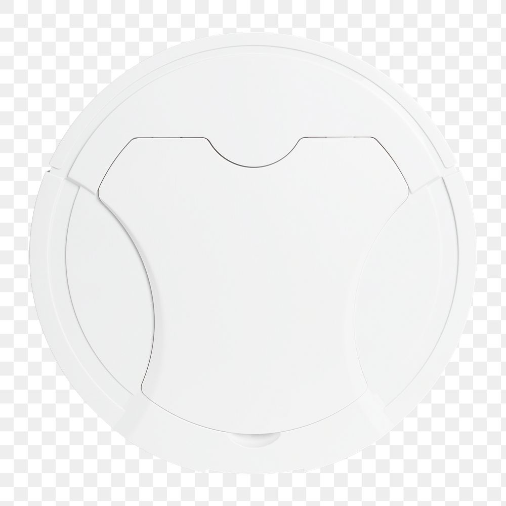 White robot vacuum cleaner png mockup home electronics