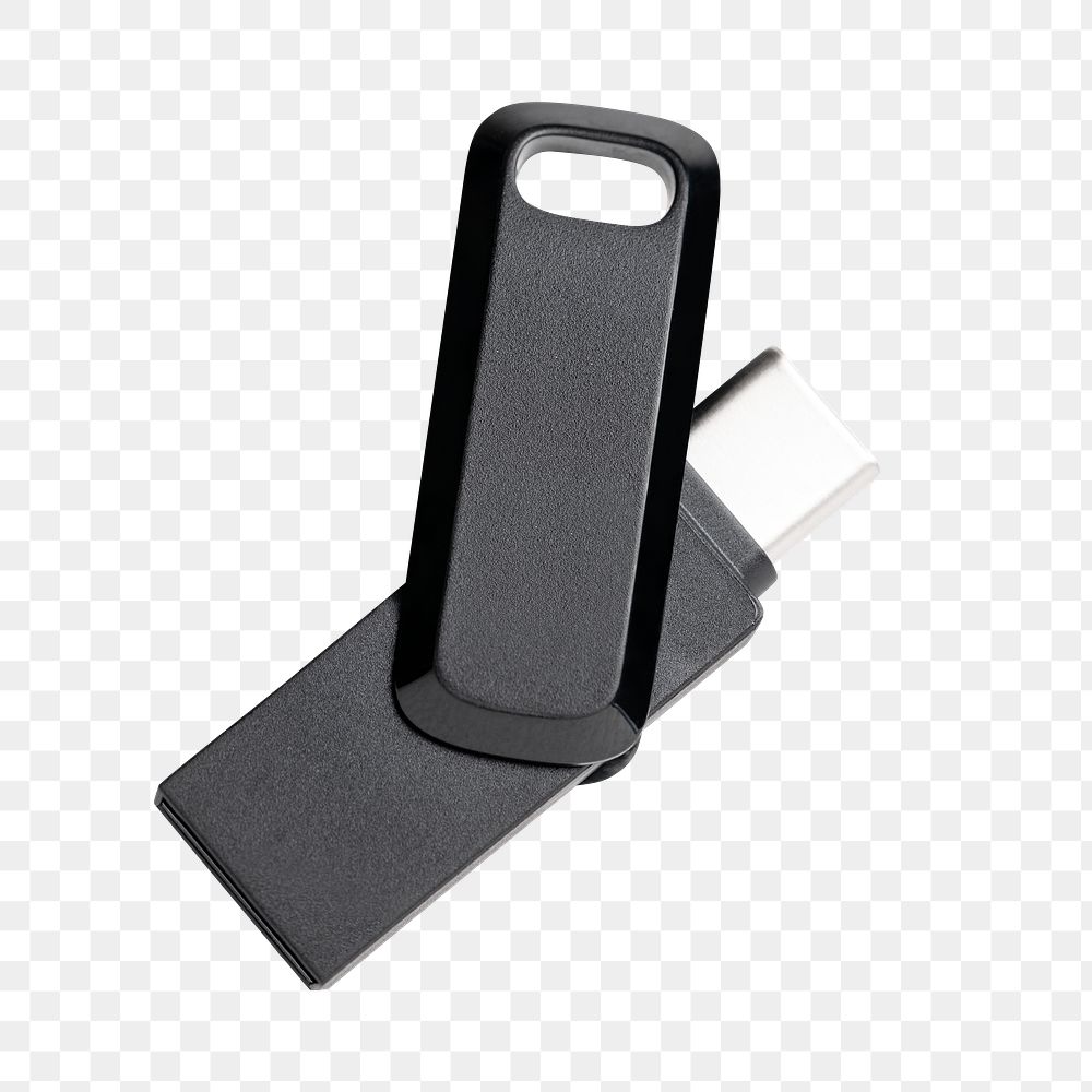 USB flash drive png mockup technology data storage device