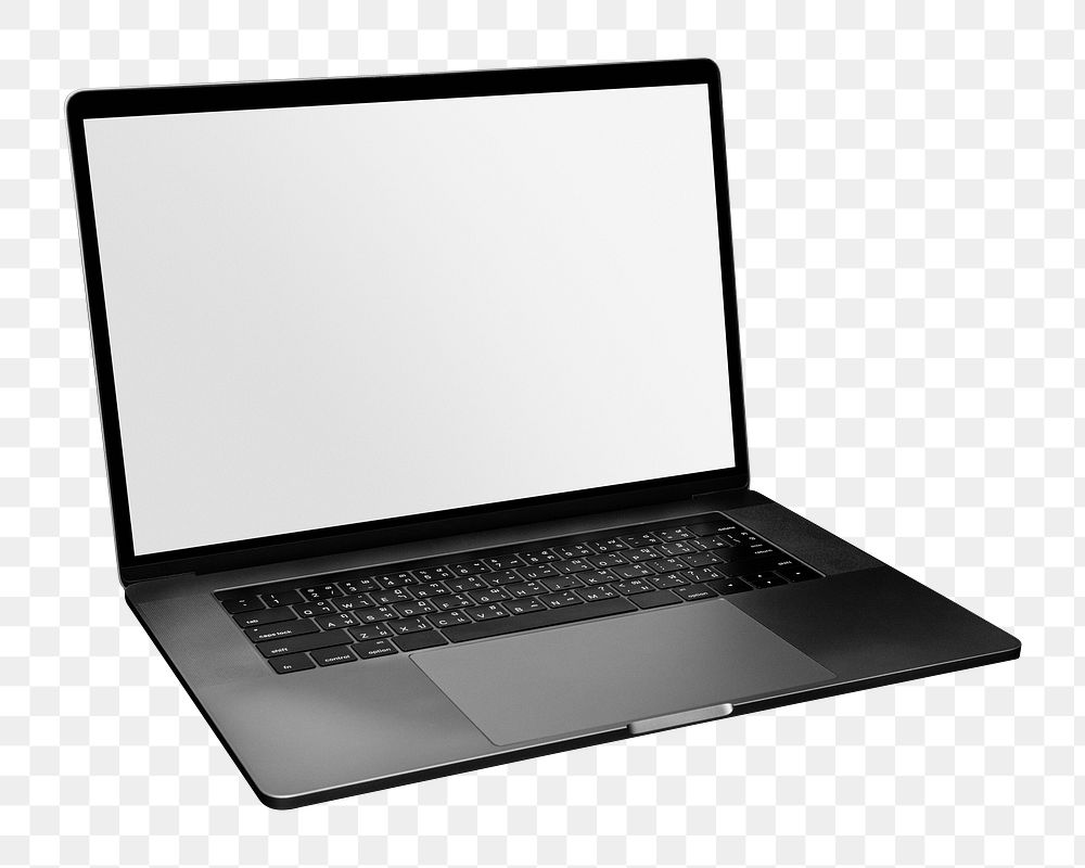 Laptop screen mockup png digital device