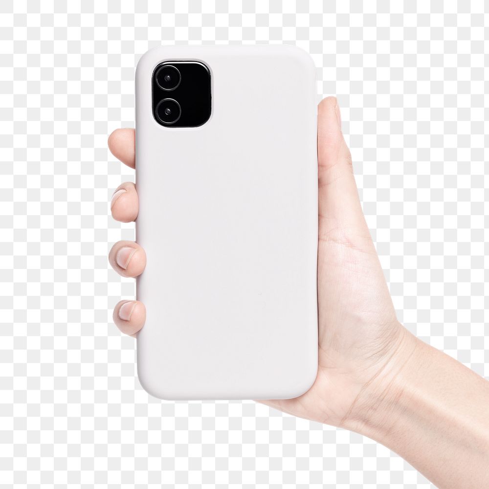 White mobile phone case png Premium PNG Sticker rawpixel