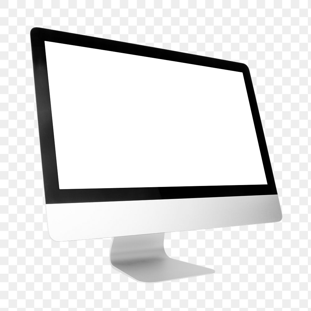 Computer monitor screen mockup png digital device