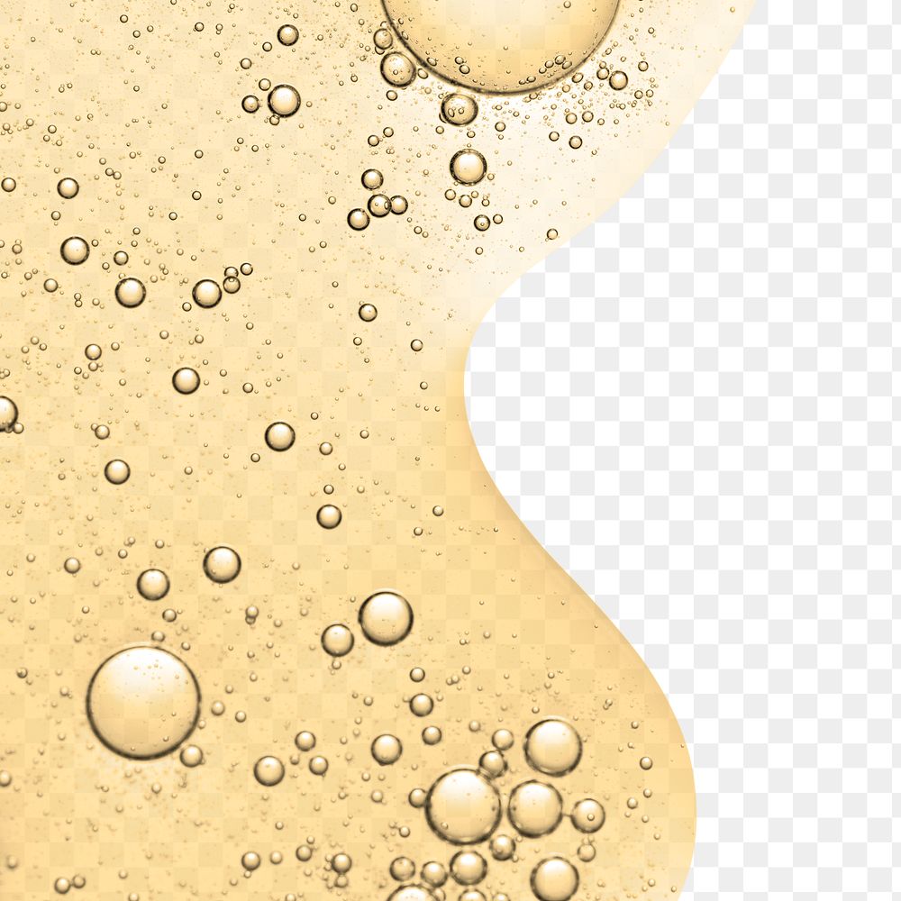 PNG background yellow oil liquid bubble transparent