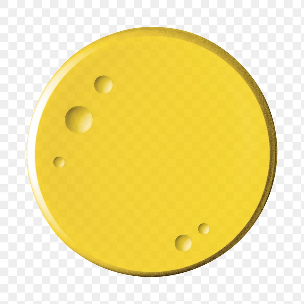 PNG yellow round texture full moon sticker