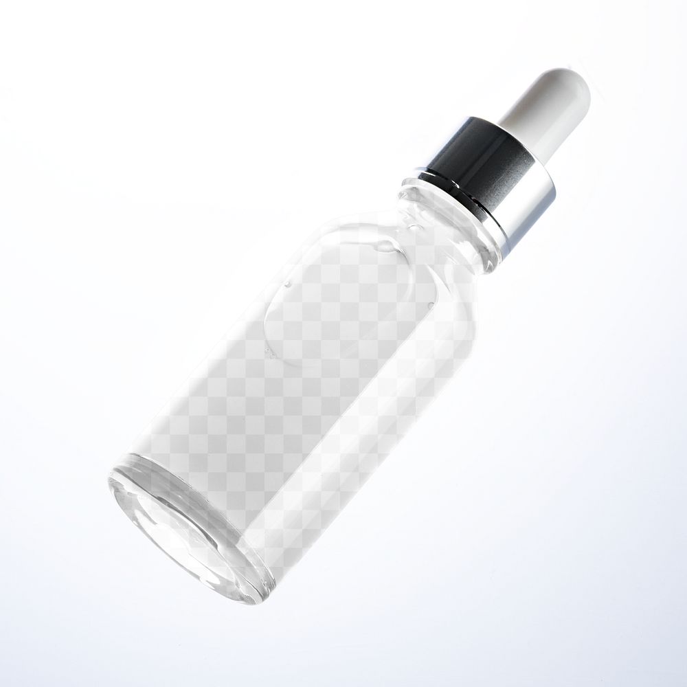 PNG dropper bottle mockup product packaging for beauty and skincare