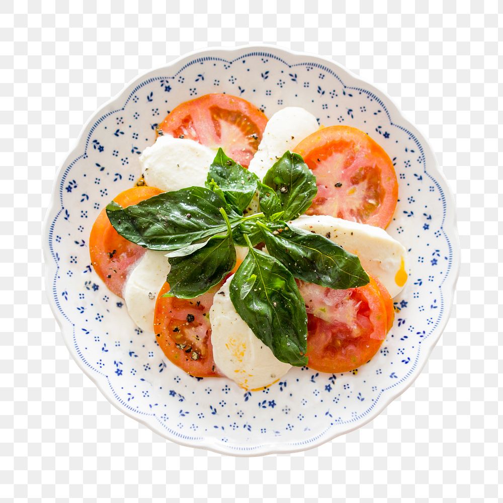 Png caprese salad sticker, food photography, transparent background