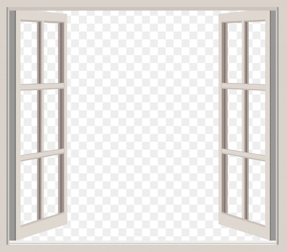 Casement window mockuppng transparent, home exterior 