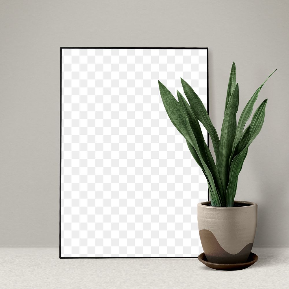 Png picture frame mockup minimal wall decoration home interior