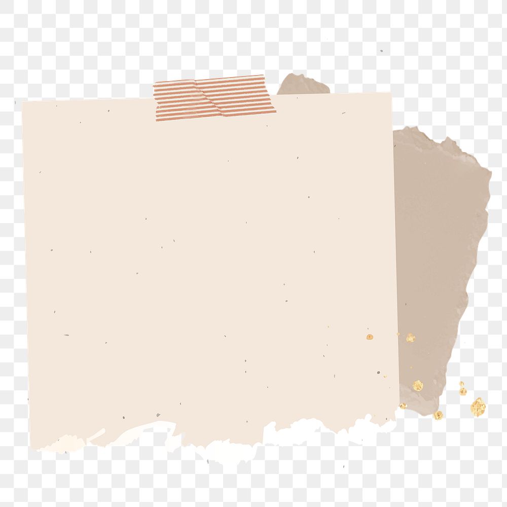 Sticker note png beige note paper element