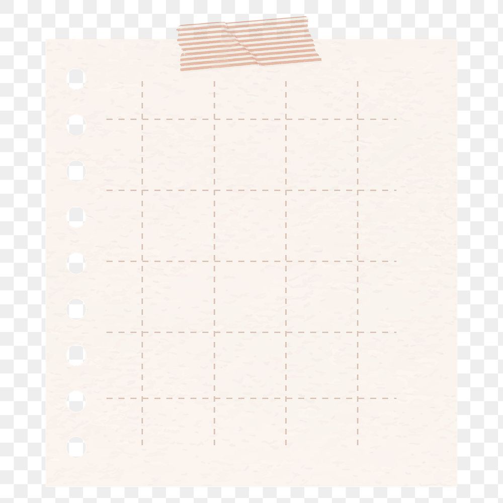 Digital note png grid paper element