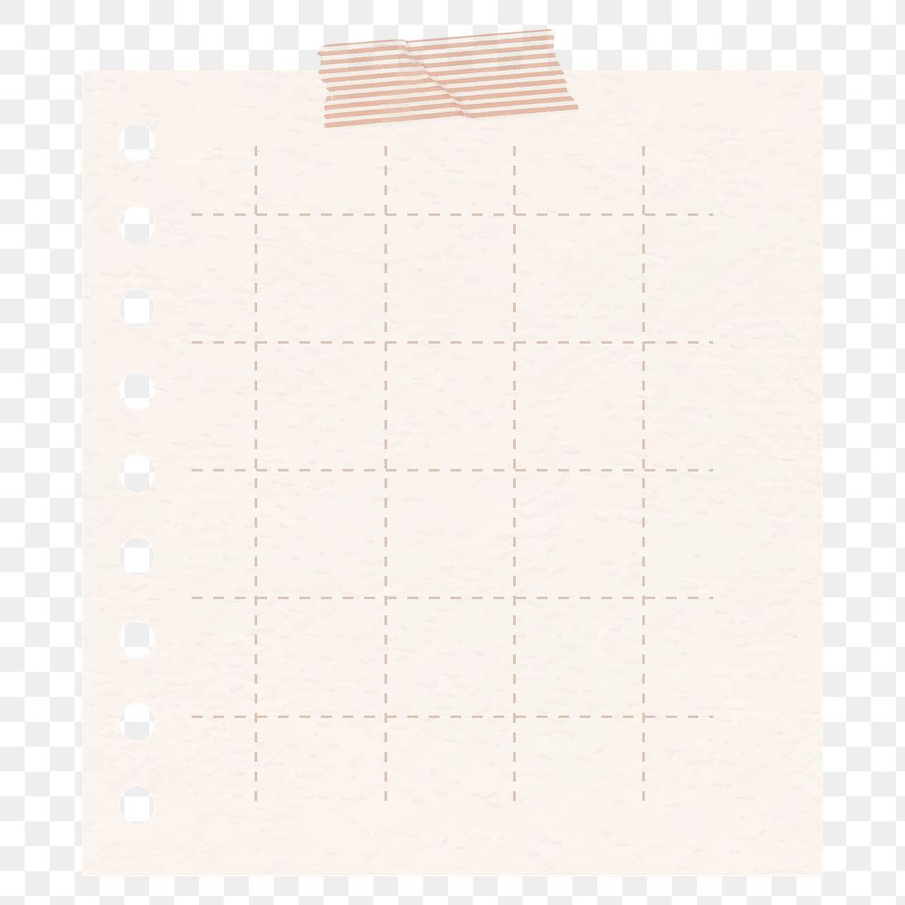 Digital note png grid paper element