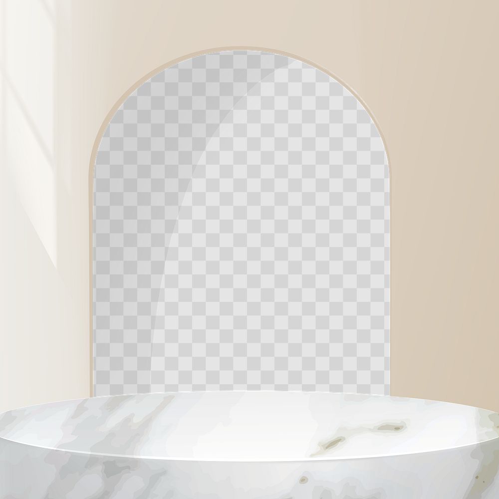 Product backdrop png, vault with transparent background