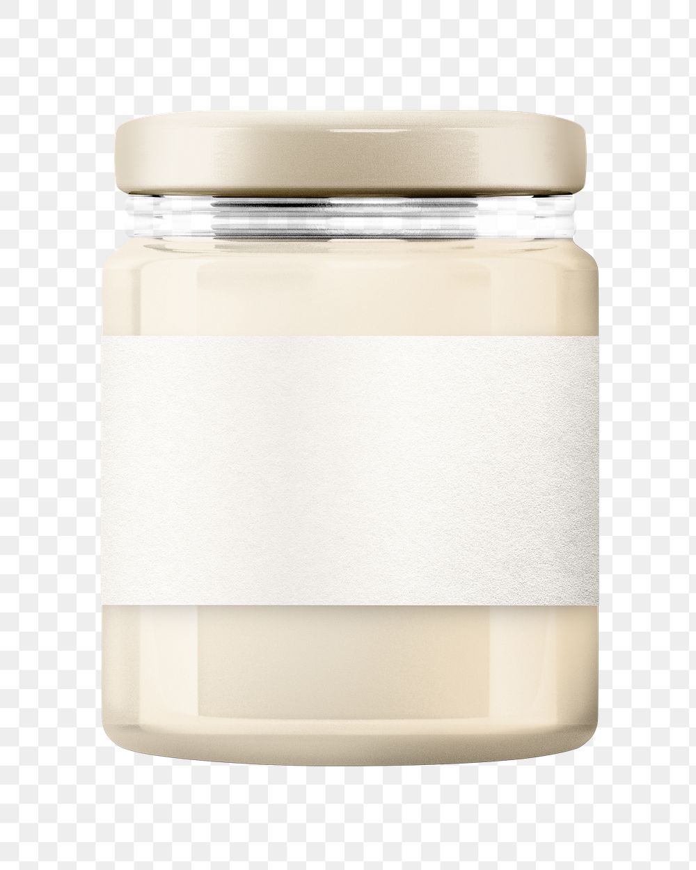 Vanilla sauce png jar with blank label