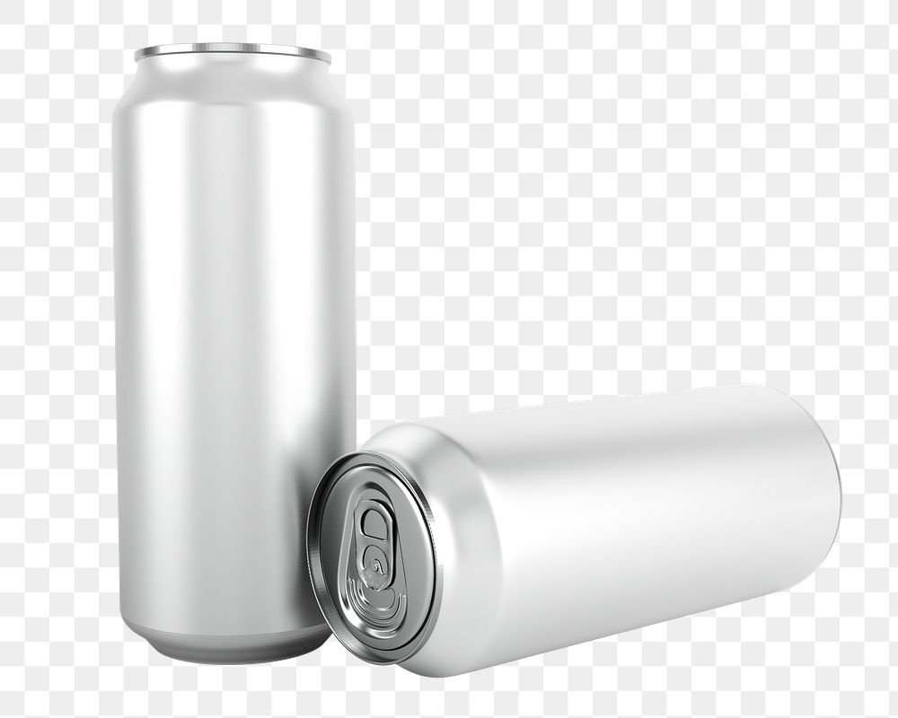 Beer cans png, cold beverage sticker set