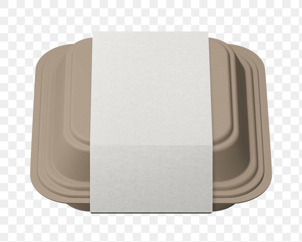 Takeout brown png container on transparent background