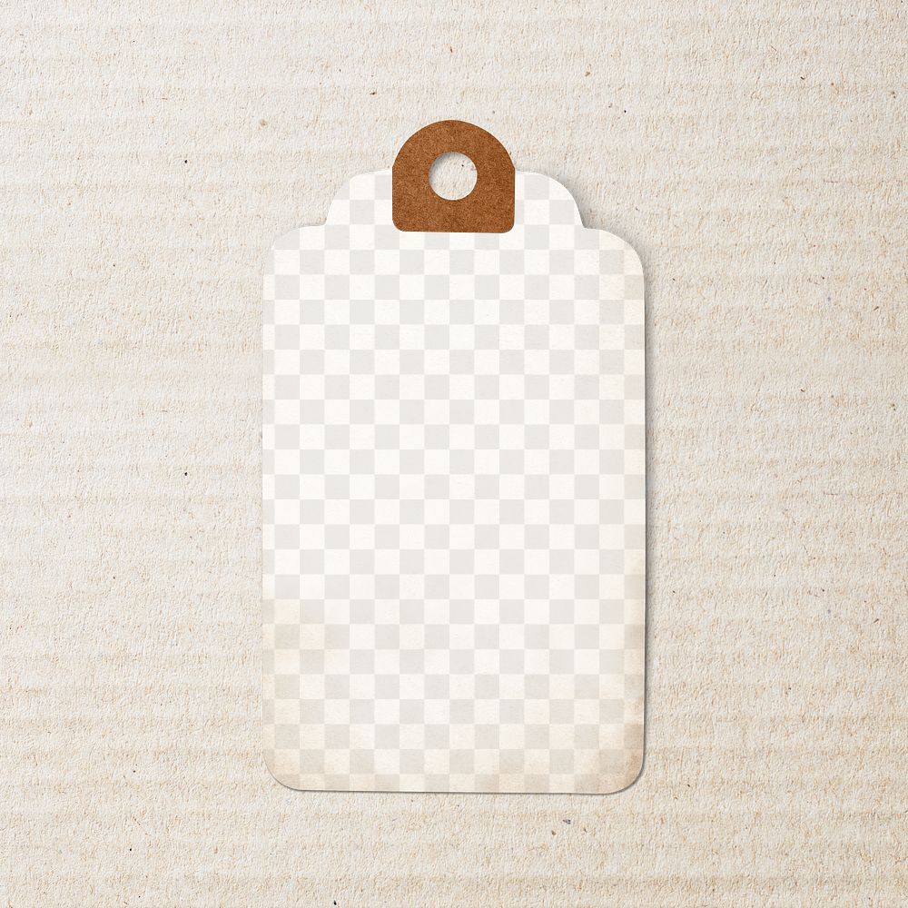 Vintage paper label mockup png transparent, business branding