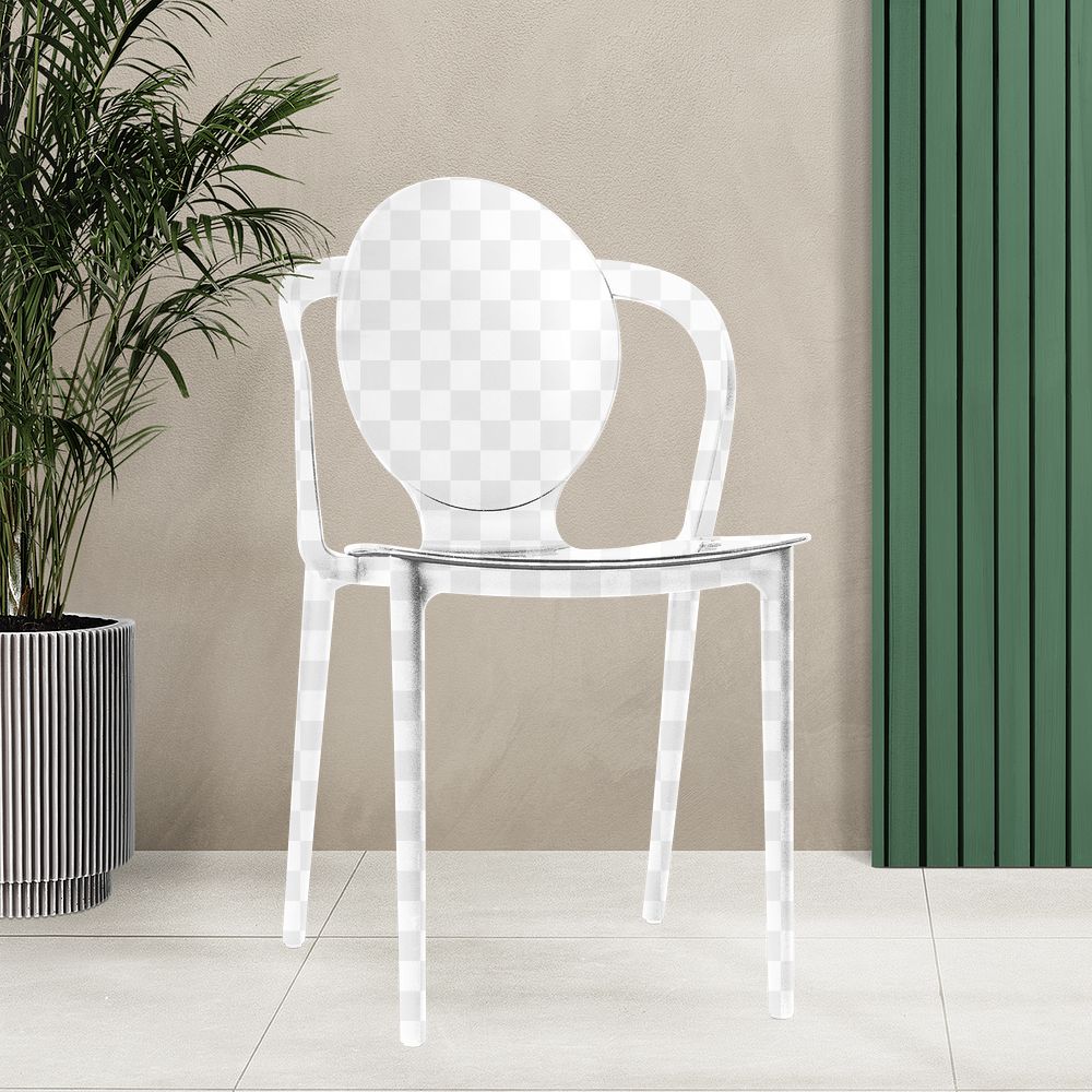 Modern dining chair png mockup