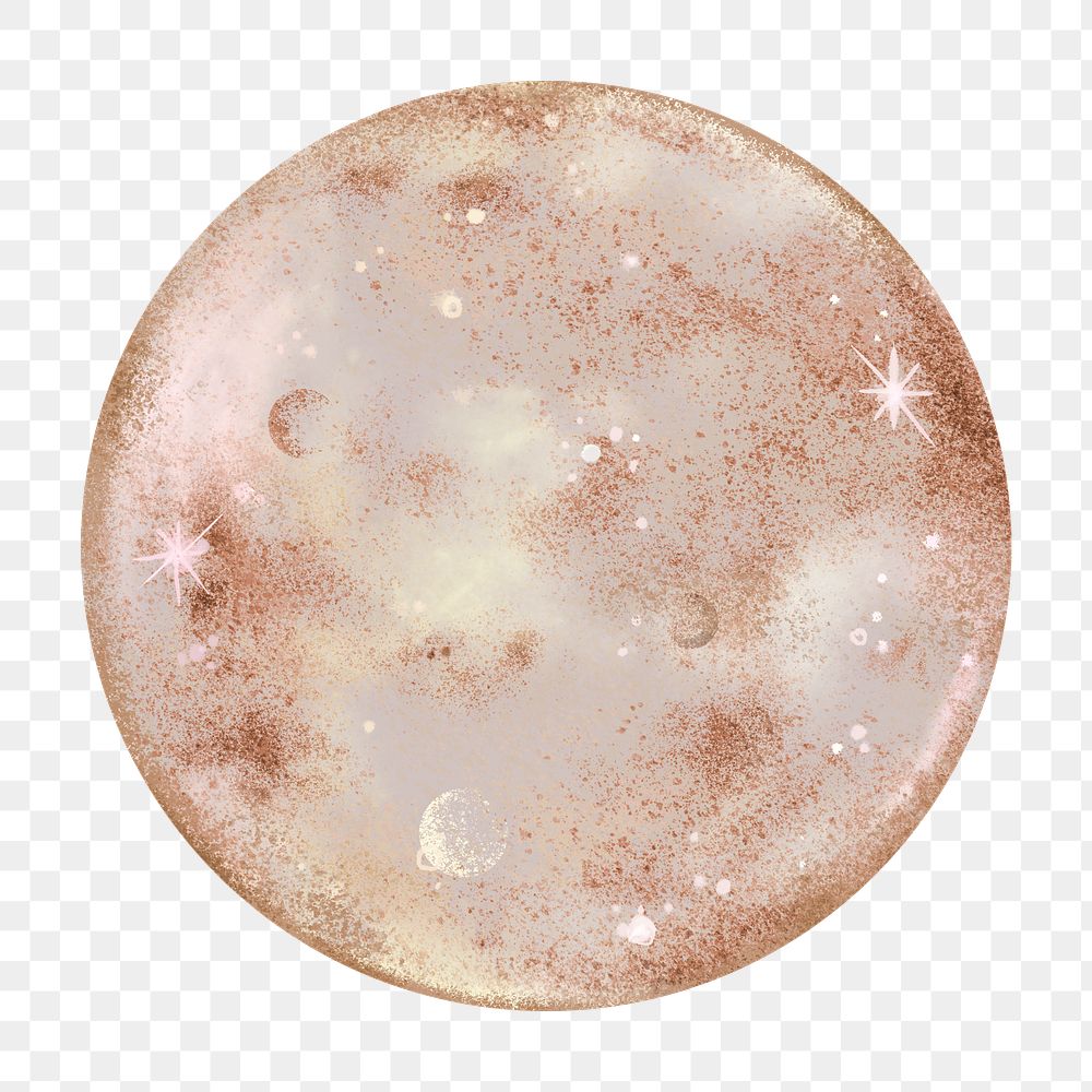 Moon png sticker, pink design illustration, transparent background