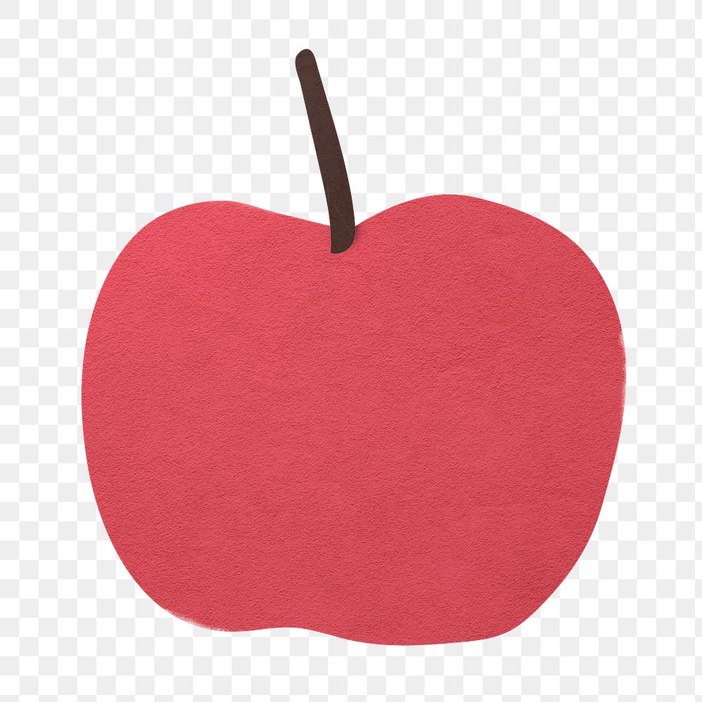 Red apple png sticker in transparent background