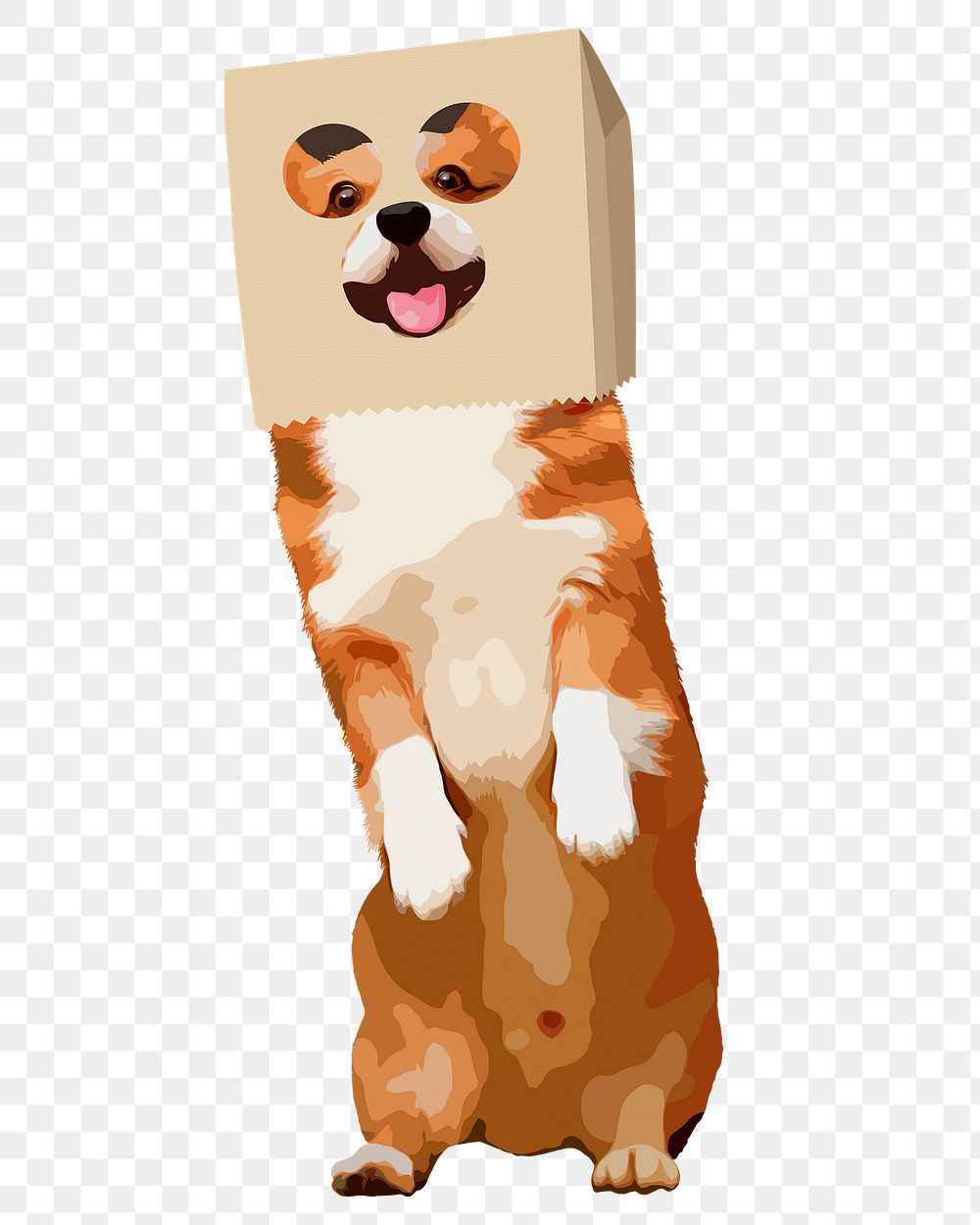 Cute Corgi dog png sticker, transparent background