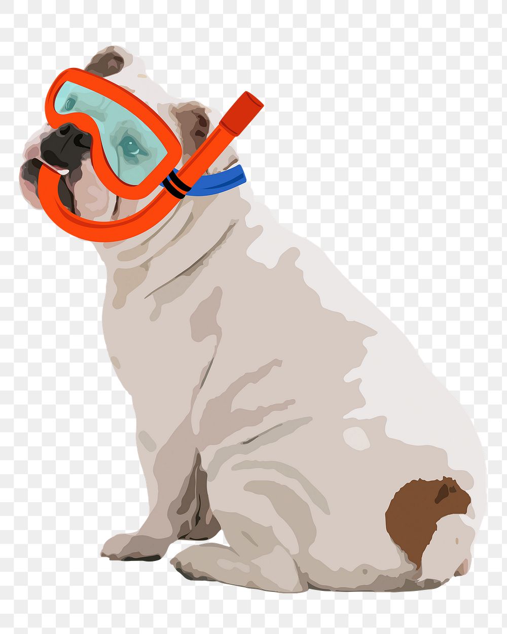 Scuba dog png sticker, transparent background
