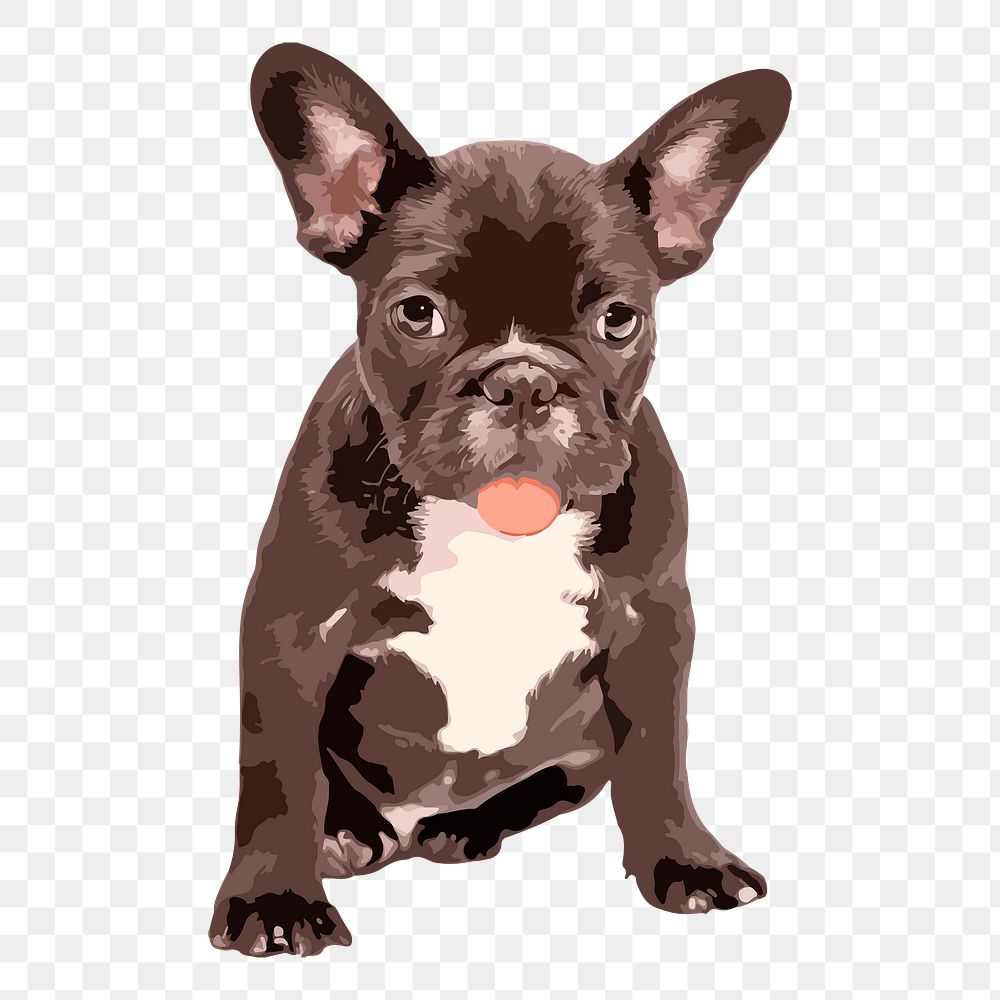 French Bulldog puppy png sticker, transparent background