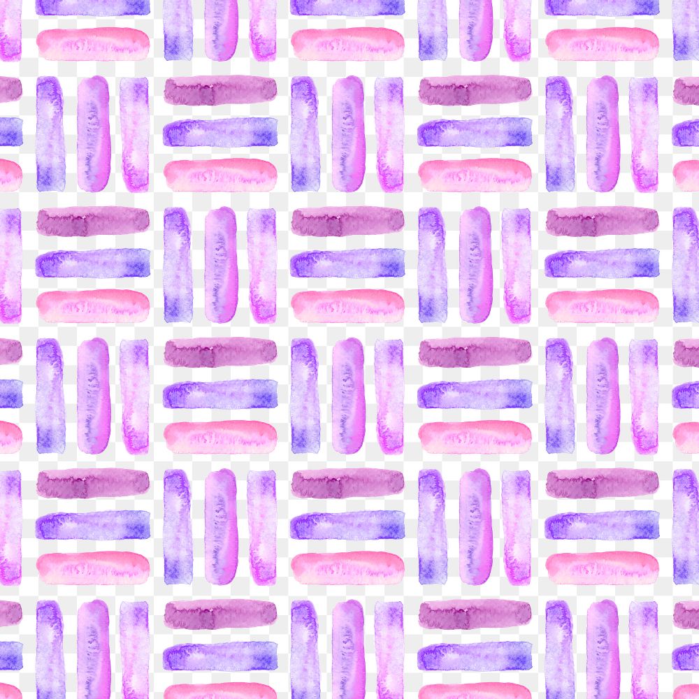 Aesthetic png watercolor seamless pattern, geometric shape, transparent background