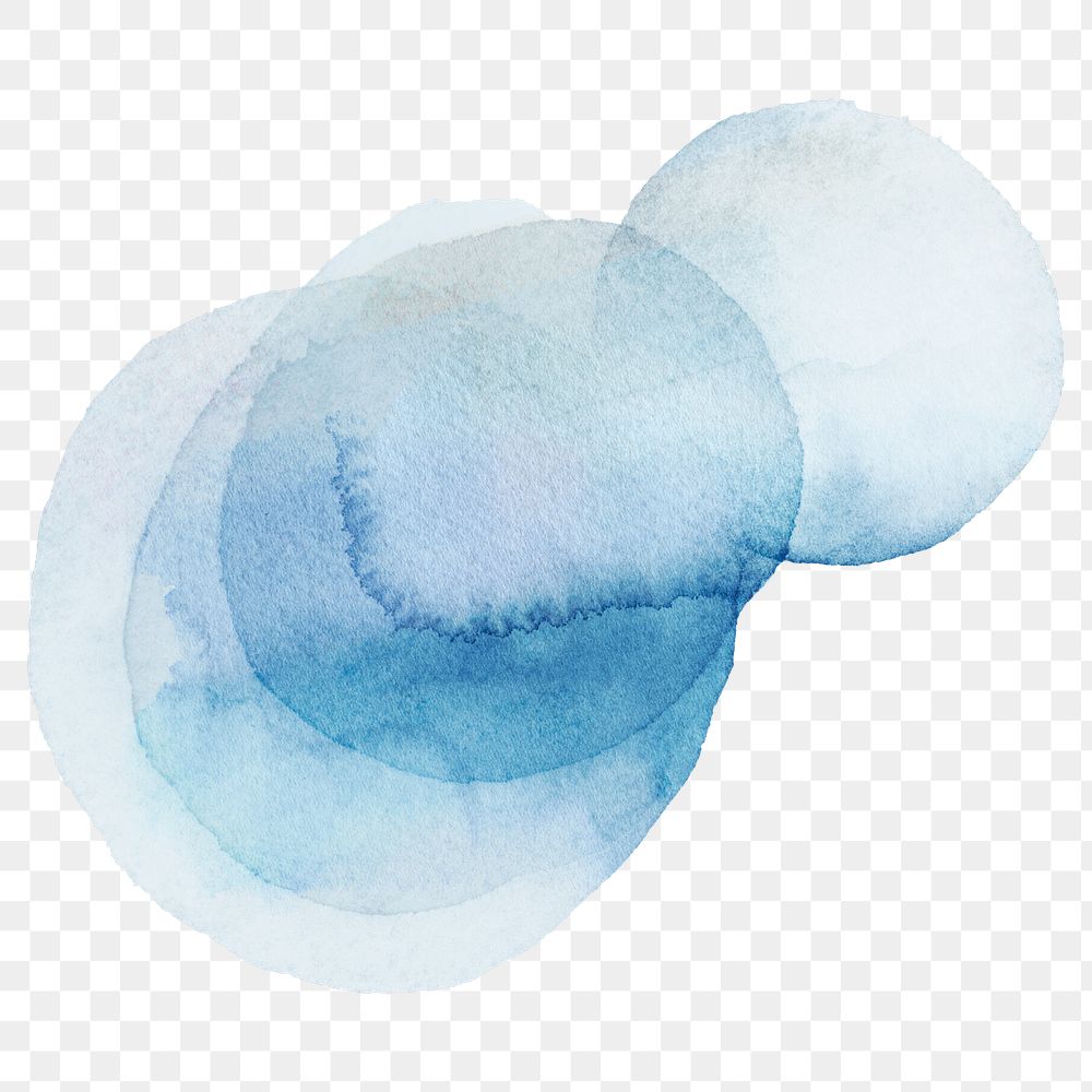 Watercolor smudge png clipart, circle design space graphic on transparent background