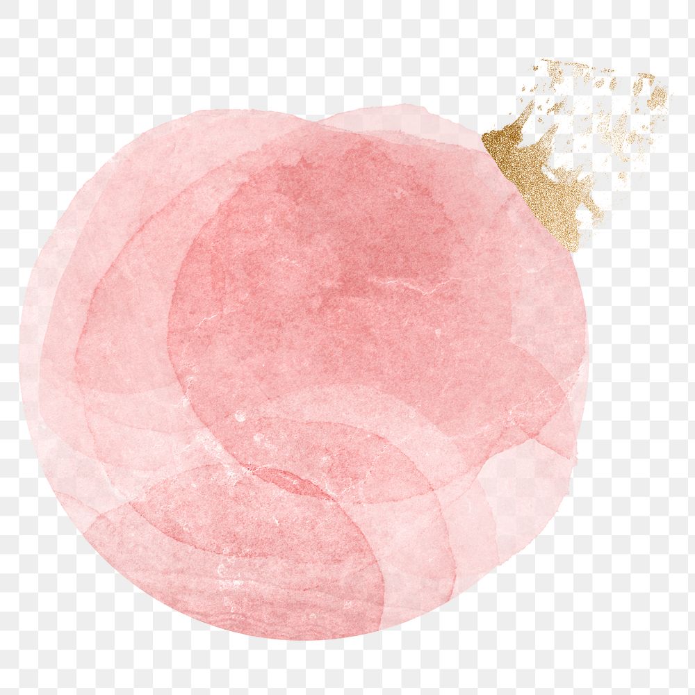Pink watercolor png sticker, copy space graphic on transparent background