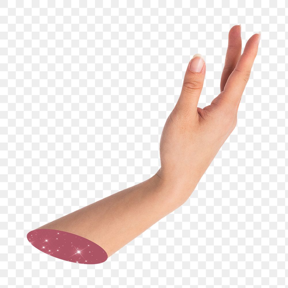 Aesthetic hand png clipart, transparent background