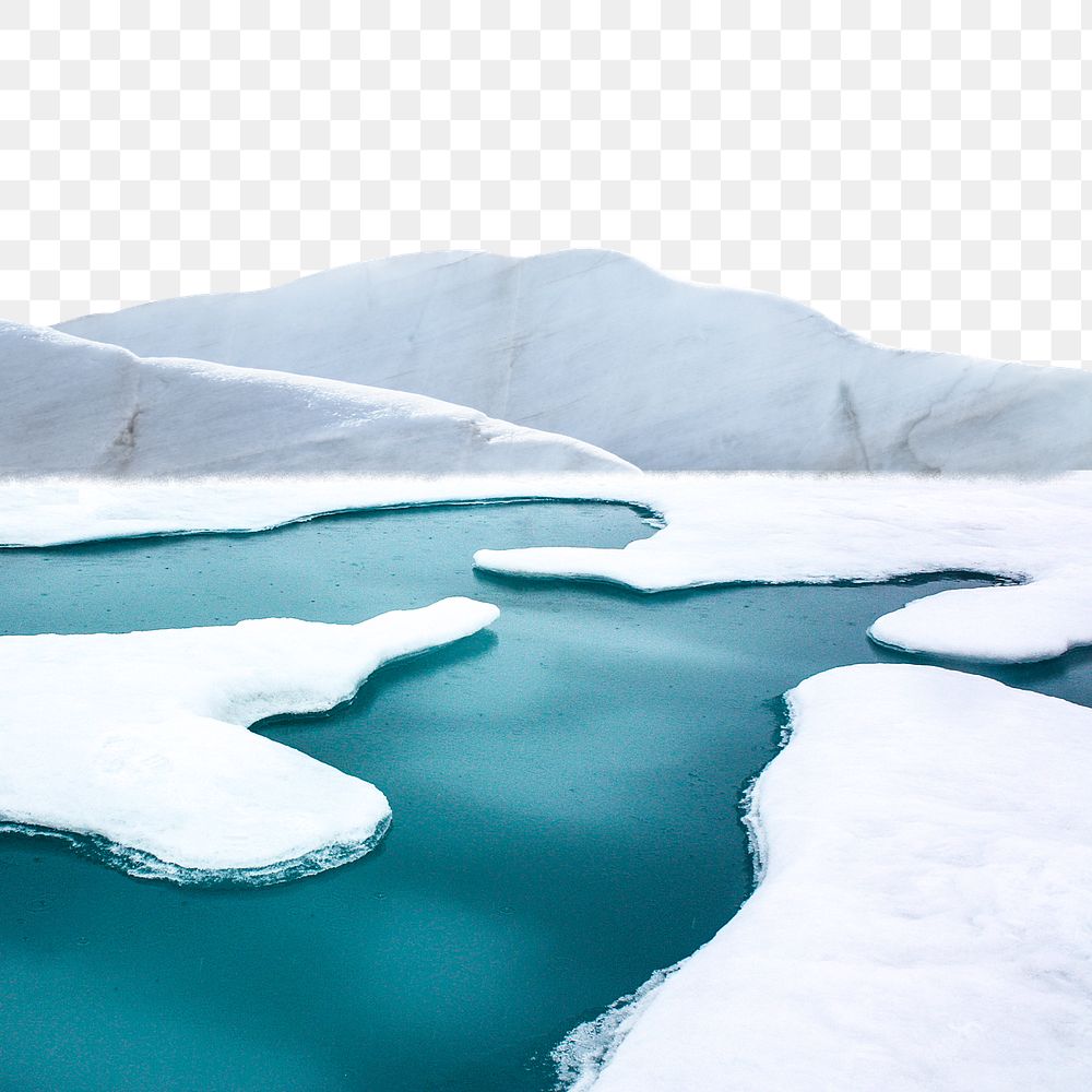Arctic landscape png sticker, nature design, transparent background