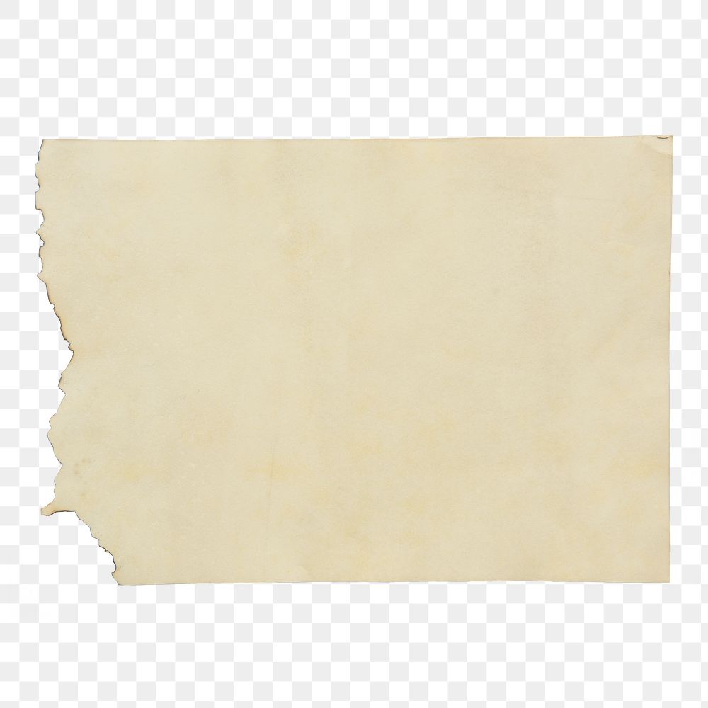 Vintage paper note png, transparent background 