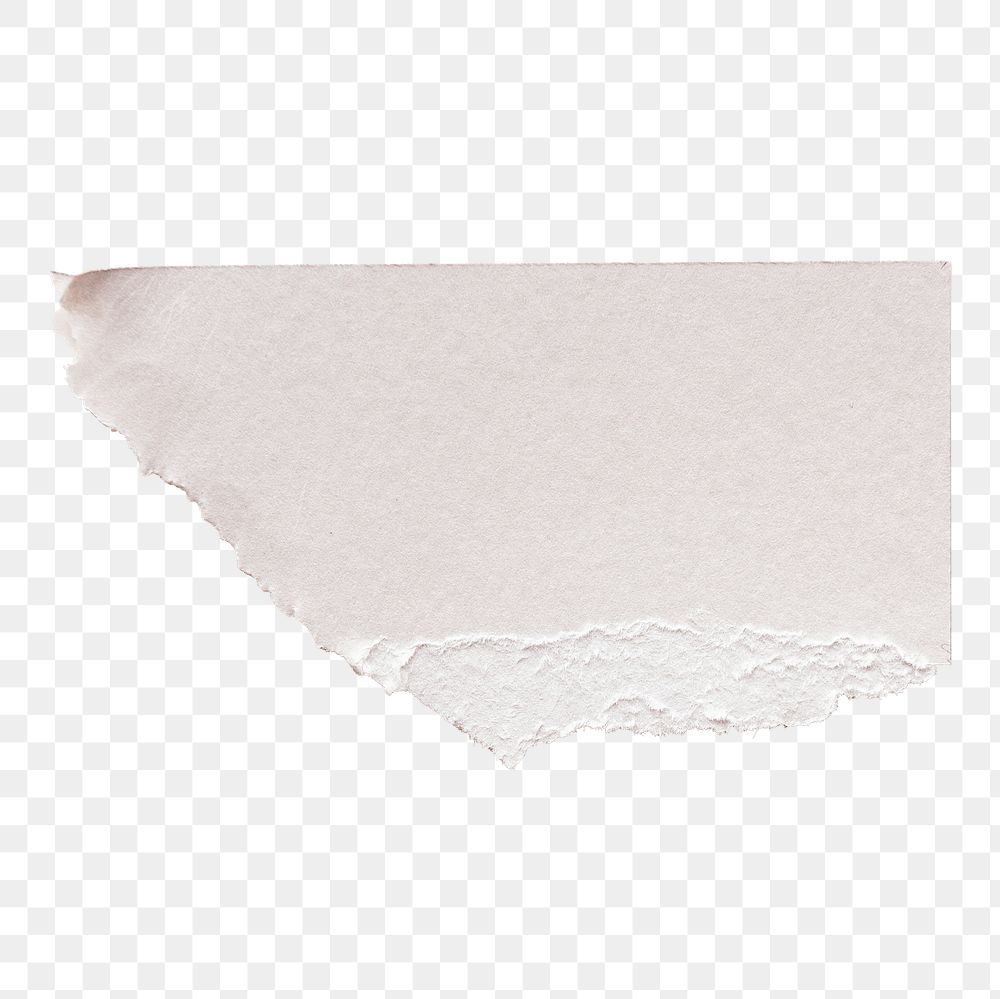 Ripped paper scrap png texture, transparent background 