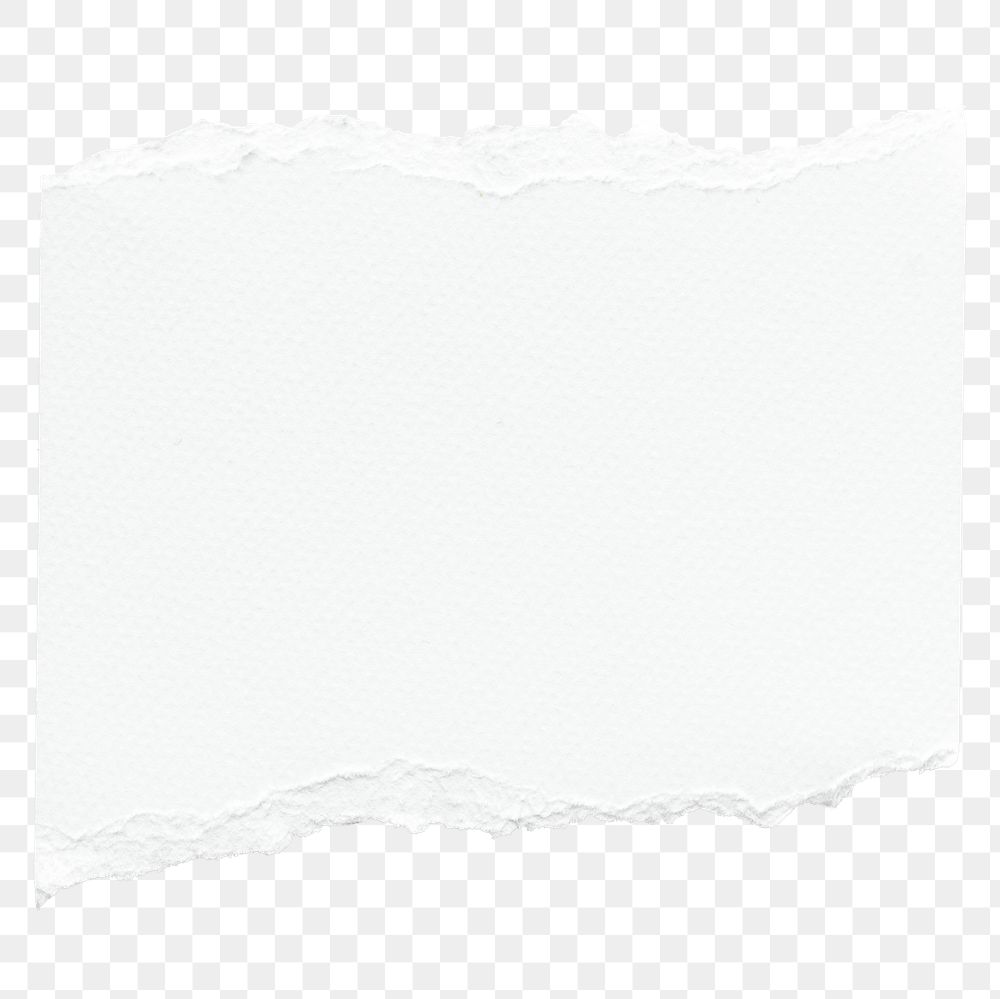 Ripped paper scrap png texture, transparent background 