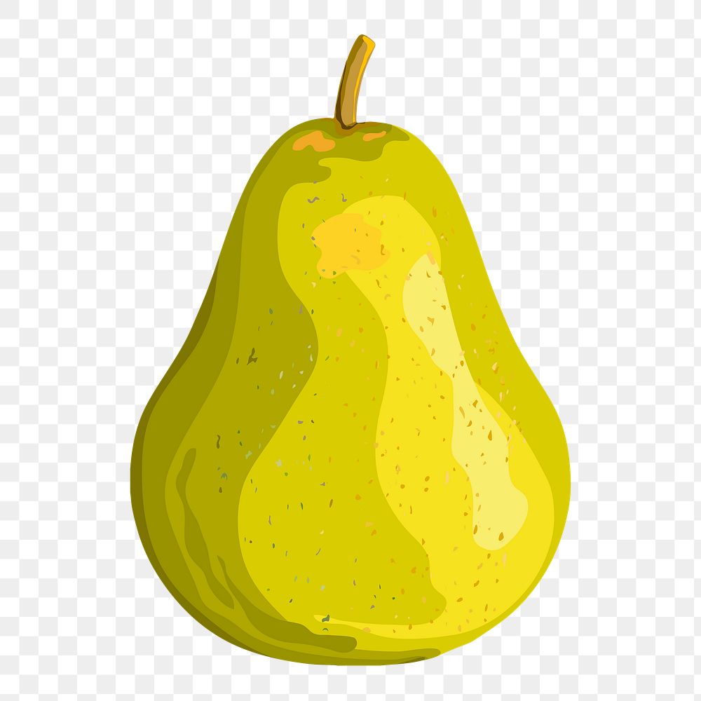 Pear png sticker, fruit illustration on transparent background
