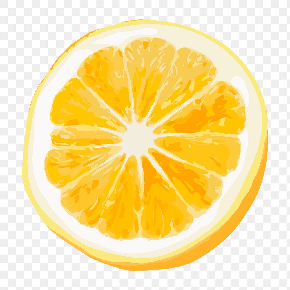 Lemon png sticker, fruit illustration on transparent background